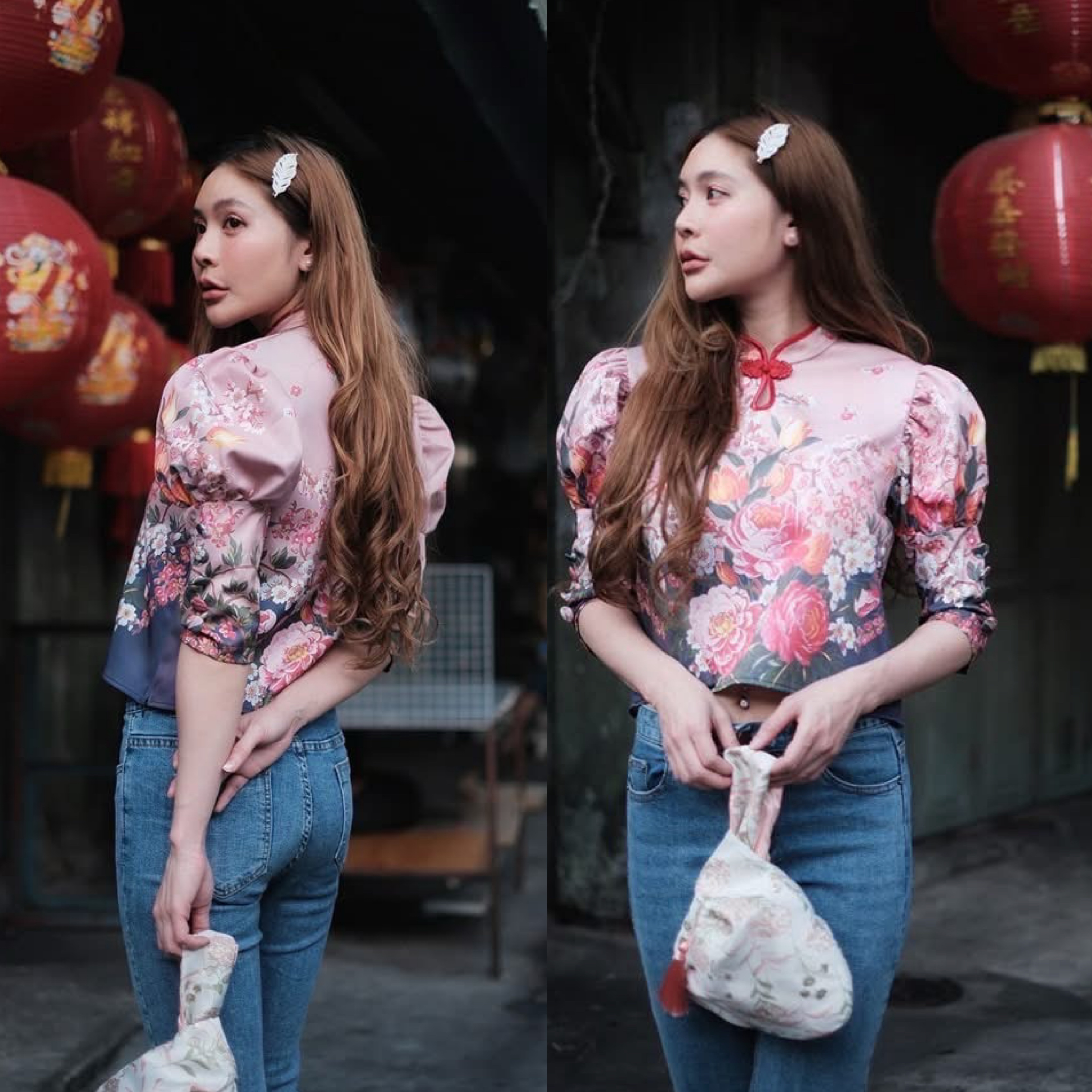 เสื้อคอจีนรุ่นนี้ ลายผ้าคือที่สุดของความน่ารัก ทรงเสื้อแขนพอง คอทำหยดน้ำติดกระดุม งานคือสวยมาก สวยทั้งสามลาย ใส่สบาย : สินค้าคุณภาพ (พร้อมส่ง)