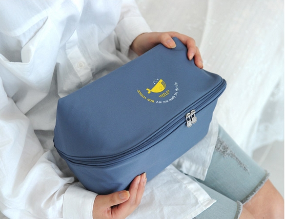 กระเป๋าใส่ชุดชั้นใน กางเกงชั้นใน ขนาดใหญ่พิเศษ แบ่งช่องสองด้าน ใส่ได้หลายตัว มี 4 สี 4 ลาย