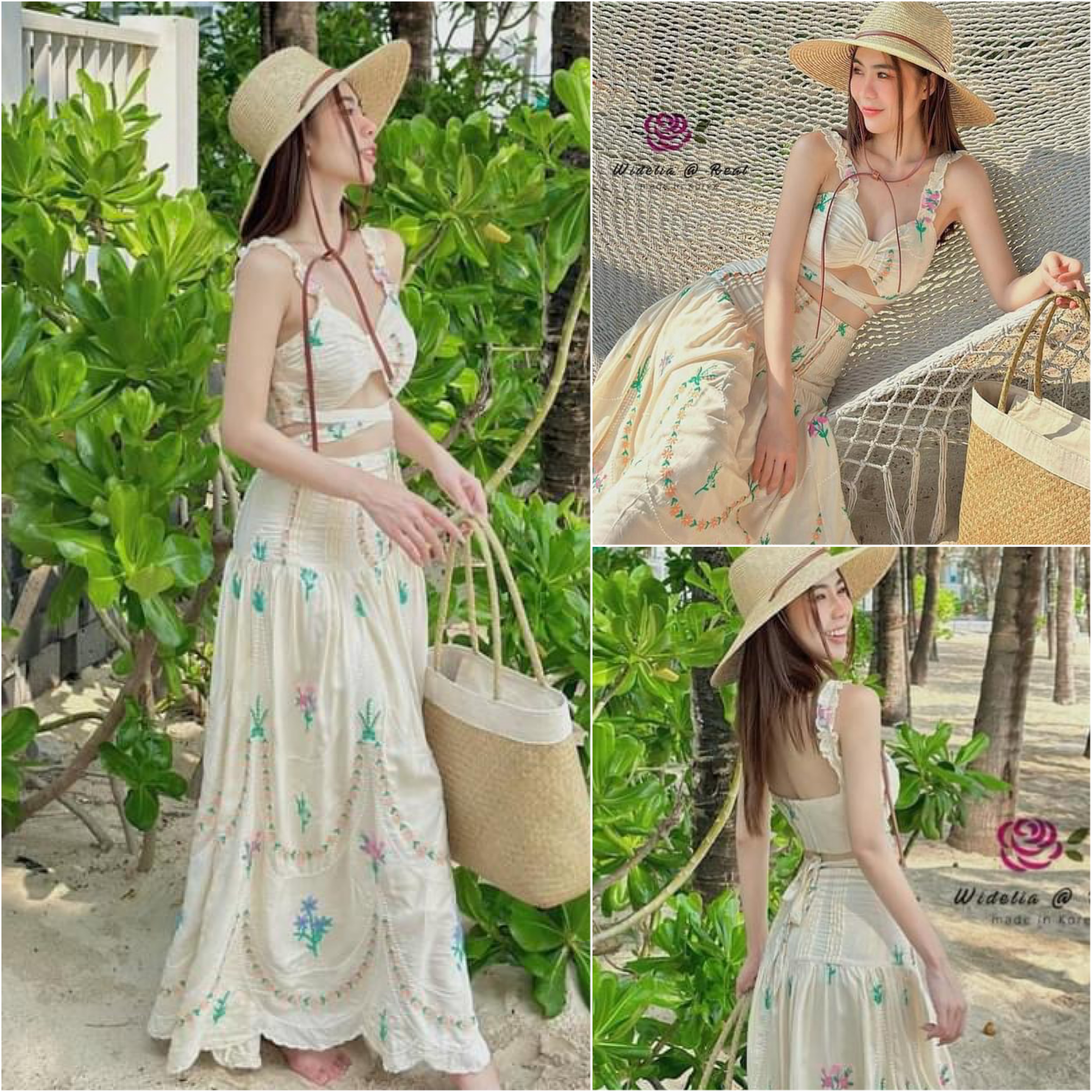 เซตเสื้อบราตัวสวยทรงดี มีกิมมิคสายพันรอบเอวผูกโบเก๋ มาเค้าชุดกับ กระโปรงทรงเอบานพริ้วสวย ใส่สบาย สินค้าคุณภาพ (พร้อมส่ง)