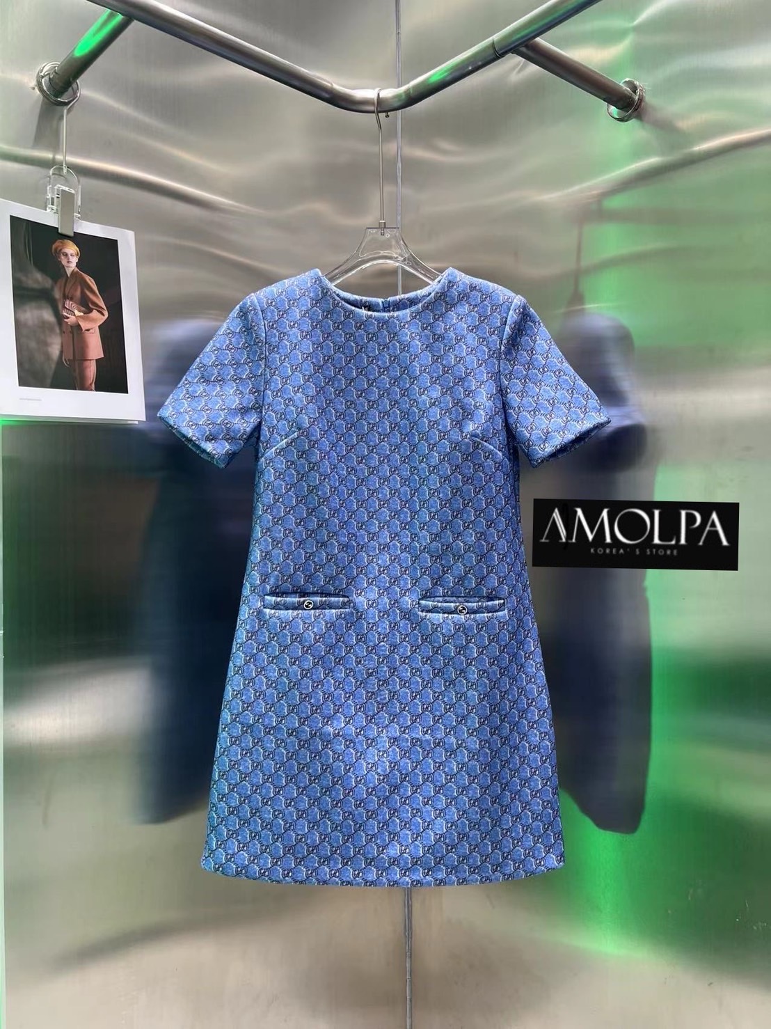 DRESS GG งาน hiend คุณภาพระดับVVVIP ผ้าทอ ผ้าดีมาก มีน้ำหนักสุดๆ เย็นมากๆ ห้ามพลาดเลยน๊า สวยสุดๆ ใส่สบาย : สินค้าคุณภาพ (พร้อมส่ง)