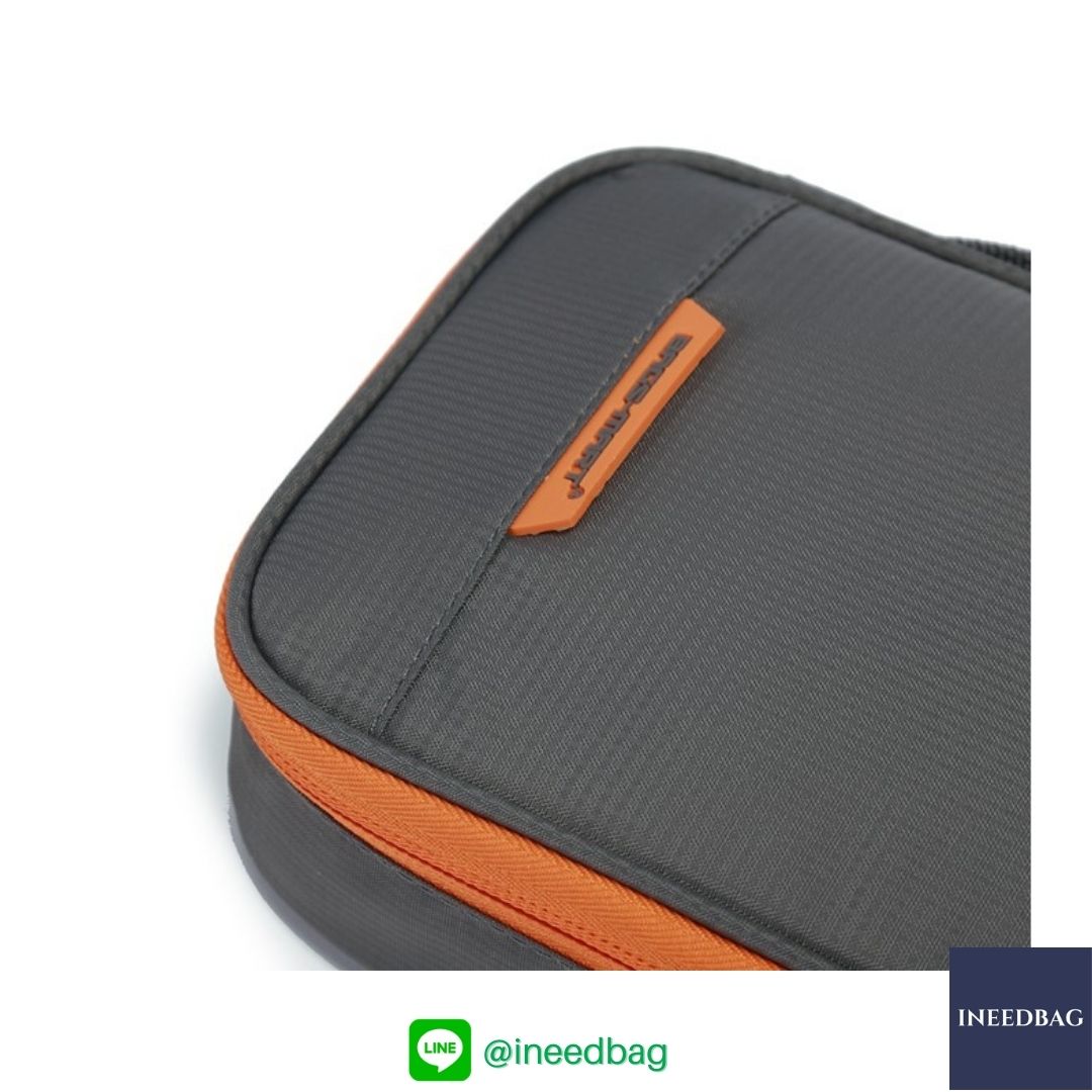 ฺBagsmart กระเป๋าจัดระเบียบอิเล็กทรอนิกส์ กระเป๋าใส่สายชาร์จ กระเป๋าใส่ฮาร์ดดิสก์ กระเป๋าใส่อุปกรณ์ไอที มีสองชั้น ช่องเยอะพิเศษ มีหูหิ้วพกพาสะดวก (เทา-ส้ม)