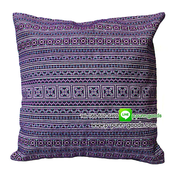 ปลอกหมอนอิงผ้าม้งปักลาย 45 ซม. (สำหรับหมอนอิง 16, 17 นิ้ว)