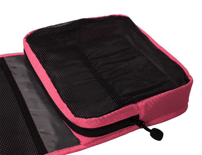 Bagsmart กระเป๋าใส่อุปกรณ์อาบน้ำ คุณภาพสูง ใส่อุปกรณ์อาบน้ำ แขวนได้ สำหรับเดินทาง ท่องเที่ยว (Pink)