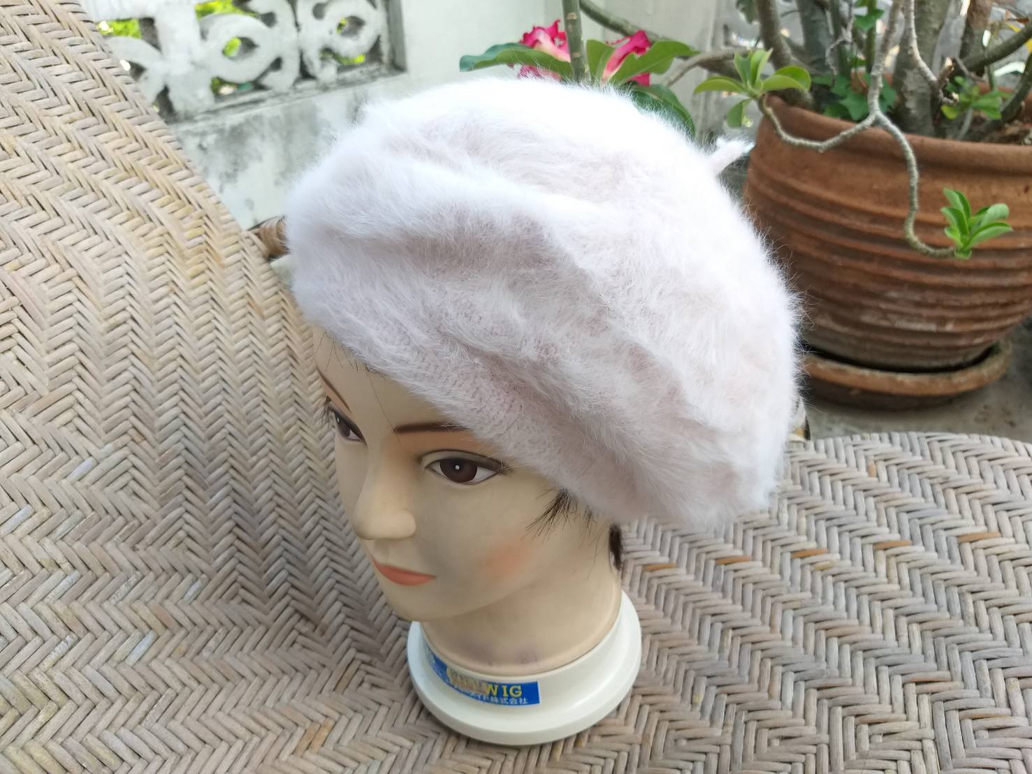หมวกเบเร่ต์ขนกระต่ายแท้ อุ่นถึงติดลบ สีสวยมากก