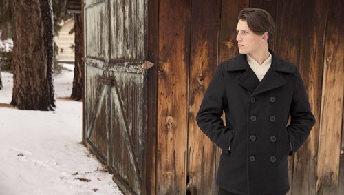 โค้ทขนสัตว์อย่างหนาติดลบ U.S. 740N PEA JACKET อก42