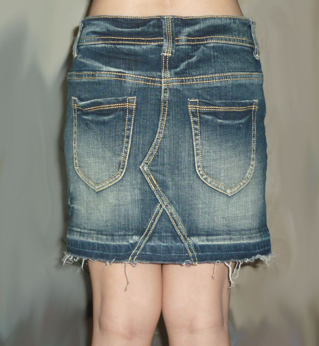 #2กระโปรงยีนส์ชายลุ่ย สีสวยมาก 32-35-14