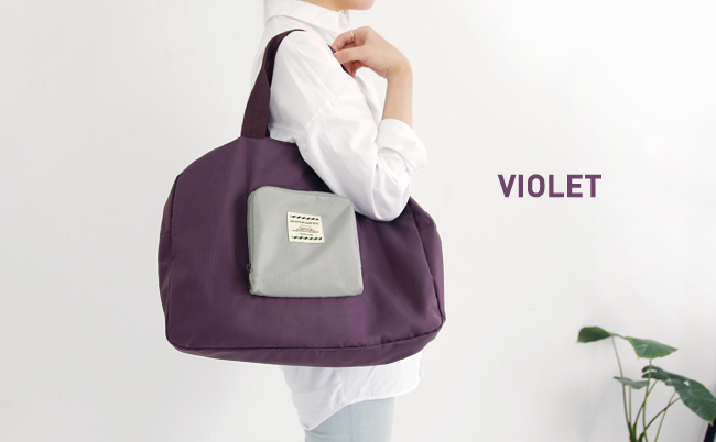 กระเป๋าช้อปปิ้งพับเก็บได้ ผ้าหนา สีสันสดใส ผลิตจากโพลีเอสเตอร์กันน้ำ คุ้มค่า (Foldable Duffle Bag for Travel)