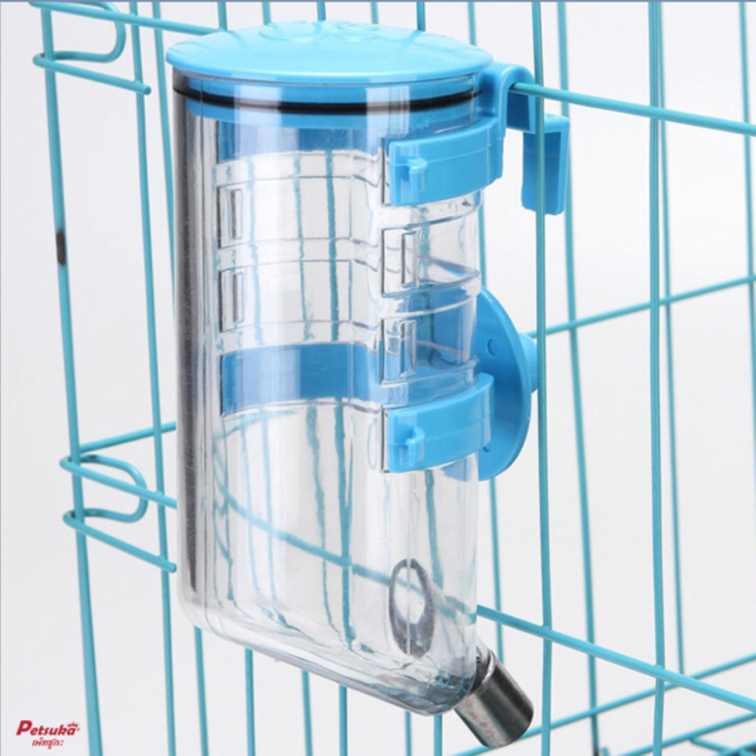 ที่ให้น้ำสัตว์เลี้ยงติดกรง Petsuka ขนาด 350ml สีฟ้า