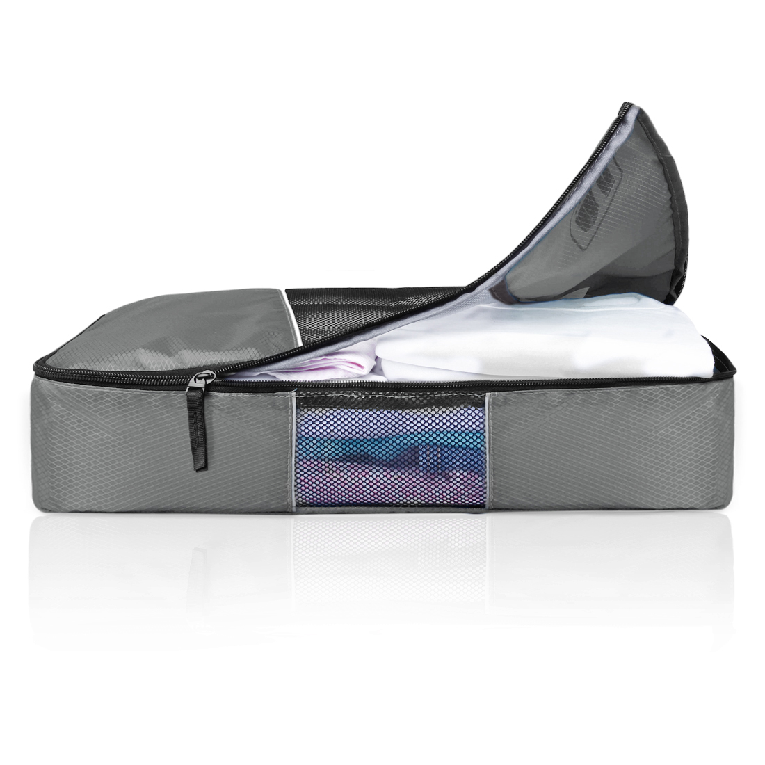 Bagsmart กระเป๋าจัดระเบียบเดินทาง 4 ใบ กันน้ำ พกพาสะดวก ใส่เสื้อผ้า, อุปกรณ์ไอที, อุปกรณ์น้ำ และรองเท้า (Grey)