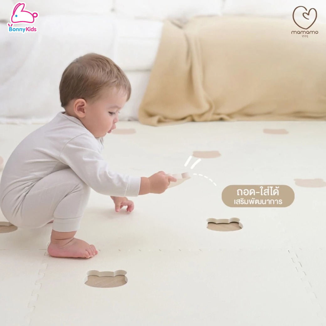 Mamamo (มามาโมะ) แผ่นรองคลานจิ๊กซอว์ แผ่นรองคลานเกรดพรีเมี่ยม หนาพิเศษ 1.4 cm. (แพ็คละ 6 แผ่น)