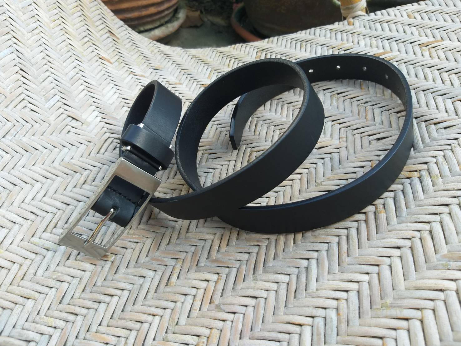 เข็มขัดชาย หนังแท้ เอวใหญ่ หัวเหล็กสวยมาก