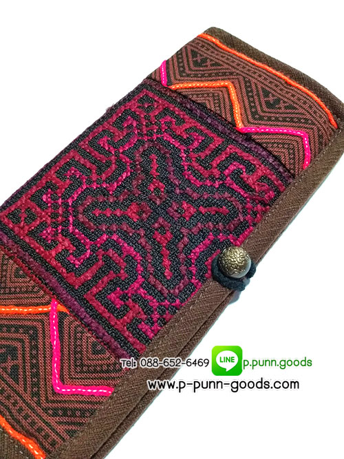 กระเป๋าสตางค์ผ้าชาวเขา กระเป๋าใบยาว