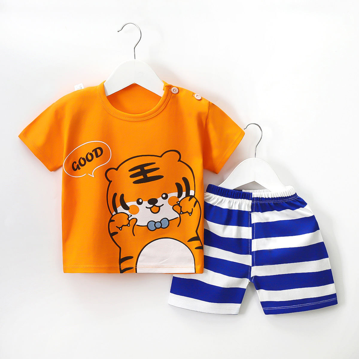 ชุดเด็กแขนสั้น เสื้อผ้าเด็กเล็ก 0-5 ขวบ แขนสั้นขาสั้น Cotton100% เสื้อผ้าเด็ก ชุดเด็กผู้ชาย /หญิง