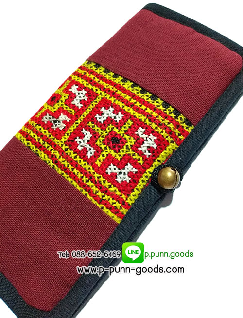 กระเป๋าสตางค์ผ้าชาวเขา กระเป๋าใบยาว