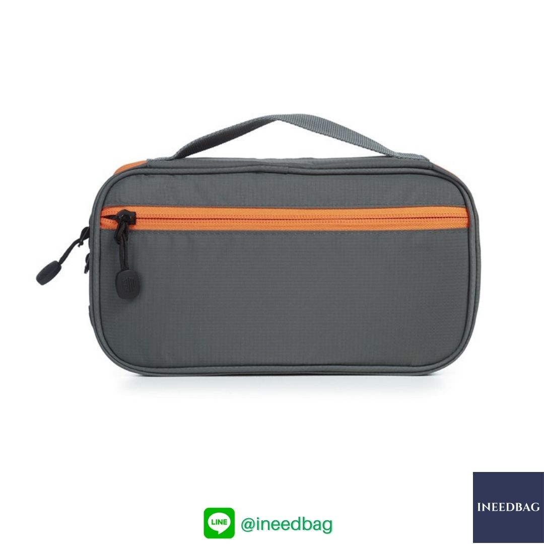 ฺBagsmart กระเป๋าจัดระเบียบอิเล็กทรอนิกส์ กระเป๋าใส่สายชาร์จ กระเป๋าใส่ฮาร์ดดิสก์ กระเป๋าใส่อุปกรณ์ไอที มีสองชั้น ช่องเยอะพิเศษ มีหูหิ้วพกพาสะดวก (เทา-ส้ม)