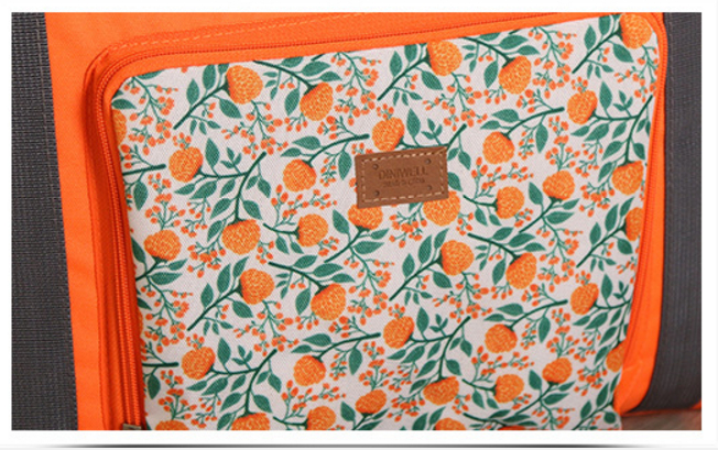 DINIWELL กระเป๋าเดินทางพับเก็บได้ ลายดอกไม้ เสียบกระเป๋าเดินทางได้ ผ้าเนื้อหนา ใหญ่ จุ ช่องเสียบใหญ่ มี 4 สี 4 ลาย ให้เลือก ผลิตจากโพลีเอสเตอร์คุณภาพดี