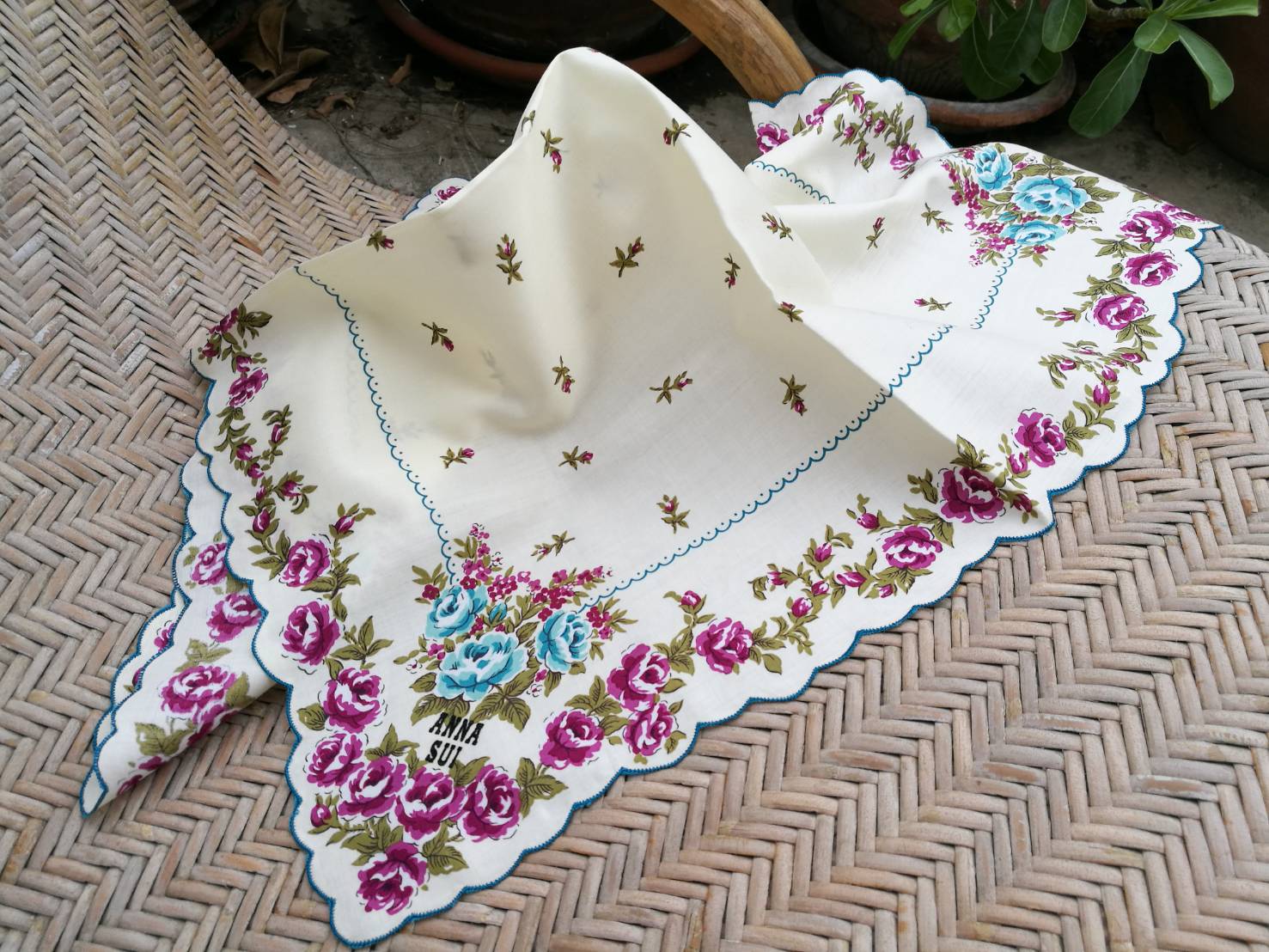 ผ้าเช็ดหน้า ANNA SUI ผ้านุ่มมากกก ผ้าดีมาก