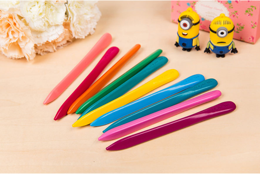 สีเด็กแท่งสามเหลี่ยม △ จับถนัดมือ ปลอดสารพิษ Crayonlab เซ็ต 12 สี