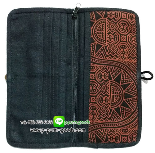 กระเป๋าสตางค์ผ้าชาวเขา กระเป๋าใบยาว