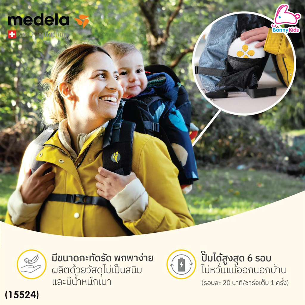 (15524) Medela (เมเดล่า) Medela Breast Pump เครื่องปั๊มนมไฟฟ้า แบบปั๊มคู่ รุ่น New Swing Maxi