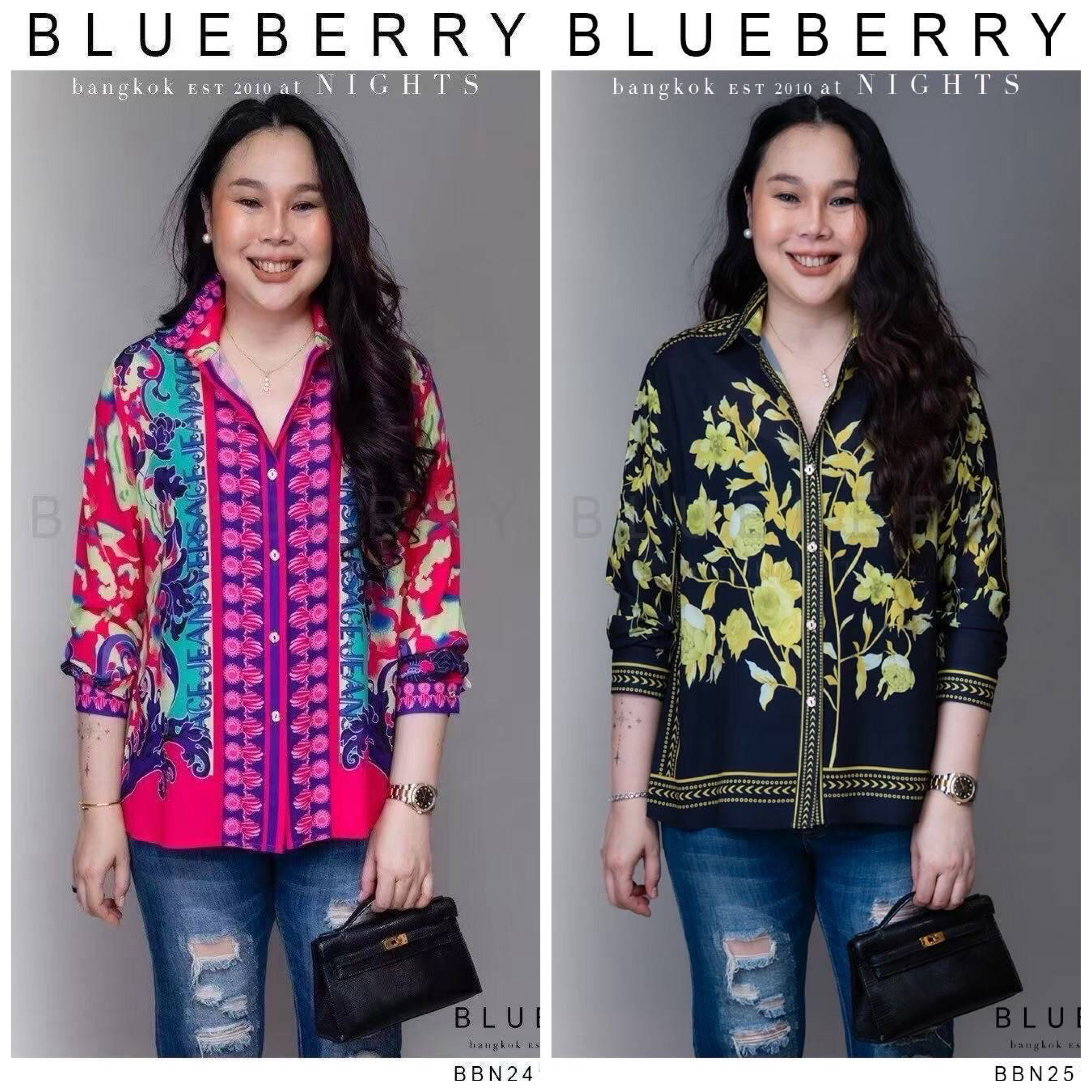 เสื้อเชิ้ต พรีเมียมทรงคลาสสิคตลอดกาลเชิ้ตแขนยาว พิมพ์ลายแบรนด์เนมไฮคลาส ใส่สบาย : สินค้าคุณภาพ (พร้อมส่ง)