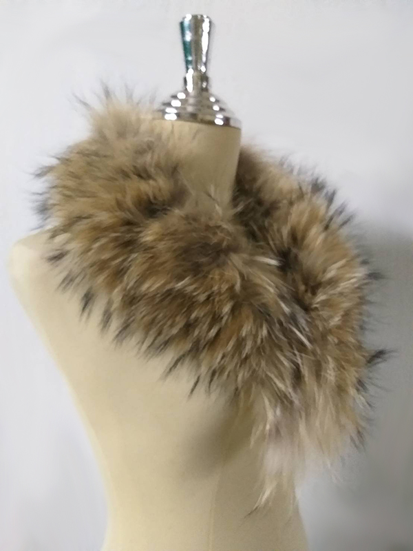 ผ้าพันคอ INGNI ขนเฟอร์แรคคูนแท้ ขนฟูอวบแน่น