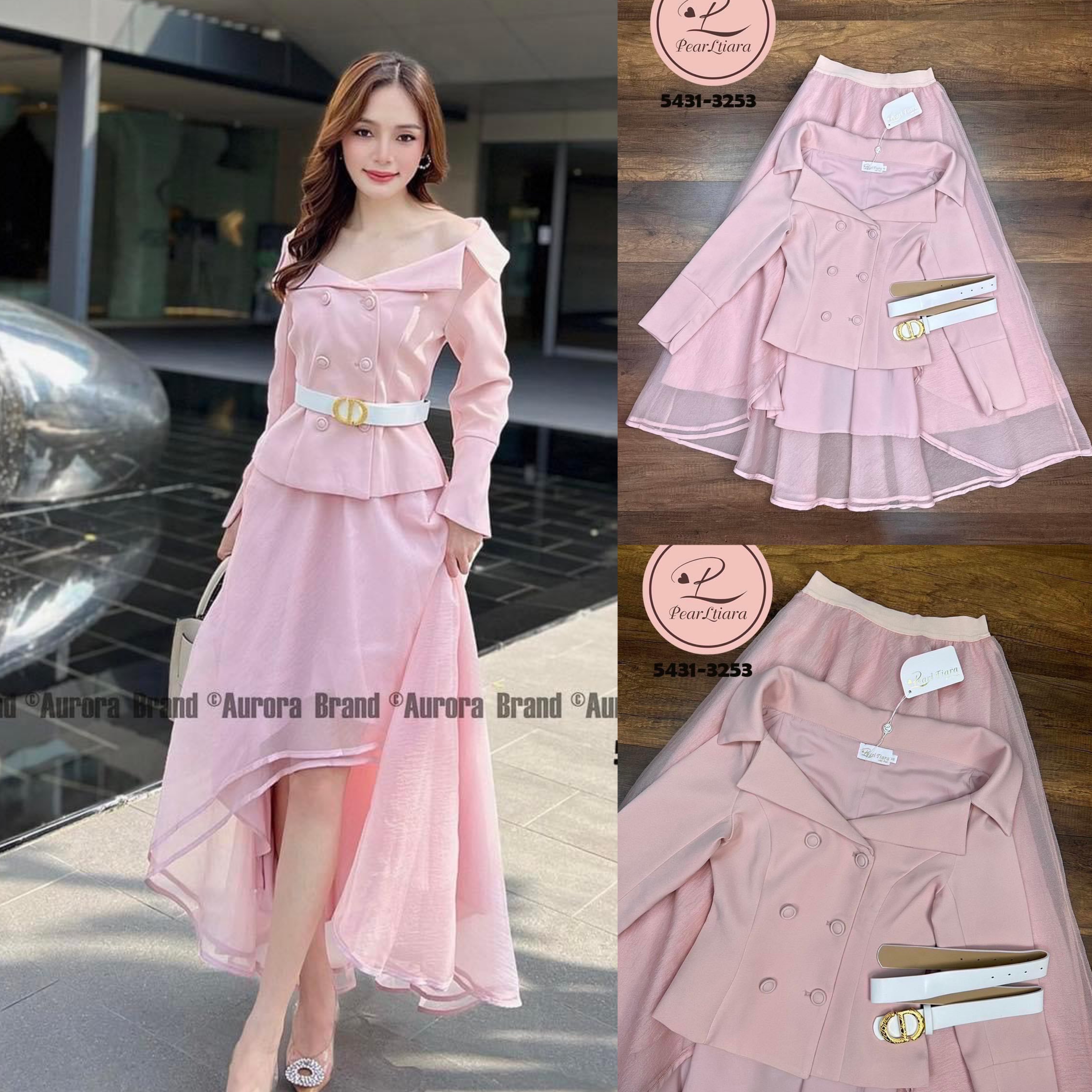 Set เสื้อสีหวาน งานมีเทคเจอร์ในตัว ด้านหน้าแต่งกระดุมแกะใช้งานได้จริง มีซับใน *กระโปรงสีหวานๆ แมชกันได้อย่างลงตัว สินค้าคุณภาพ (พร้อมส่ง)