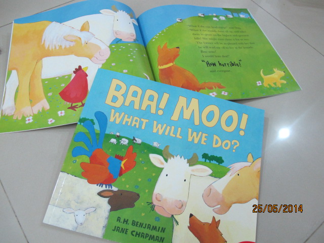 Baa Moo What Will You Do บา! มู! เราจะทำไงดีนะ หนังสือภาพเล่มโต หนังสือเด็กภาษาอังกฤษ