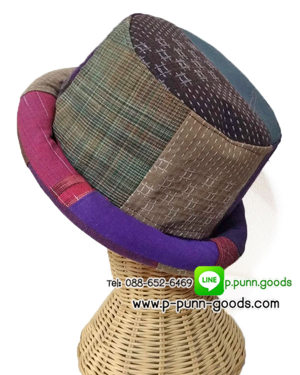 หมวกผ้าฝ้าย หมวกขอบม้วน หมวกทรงชาลี