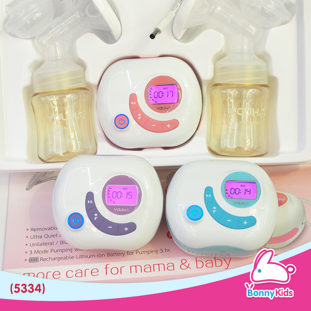 (5334) YOUHA เครื่องปั๊มนมไฟฟ้าคู่ยูฮาพลัส รุ่น YH-8804