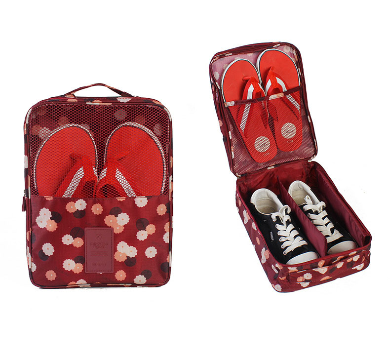 DINIWELL กระเป๋าใส่รองเท้าสำหรับเดินทาง หรือเล่นกีฬา ผลิตจากโพลีเอสเตอร์คุณภาพดี กันน้ำ มี 5 สี 5 ลายให้เลือก