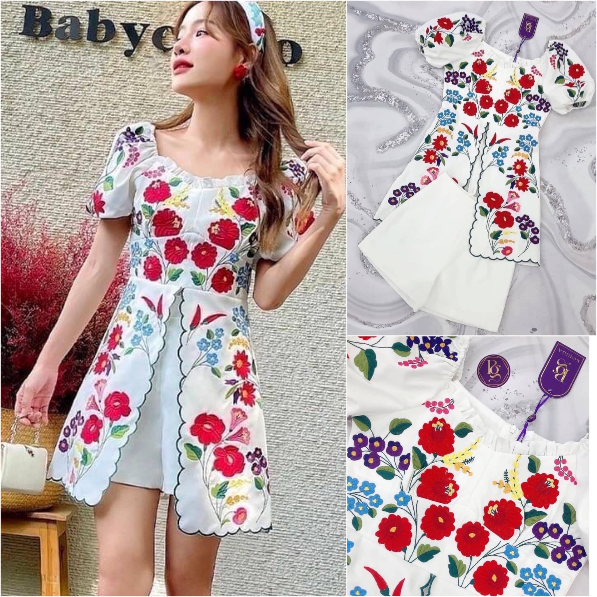 เซ็ต 2 ชิ้น เสื้อ+กางเกง งานปักทั้งชุด ปักจึ้ง ปักเทพ ปักละเอียด สีสันสดใส สินค้าคุณภาพ (พร้อมส่ง)