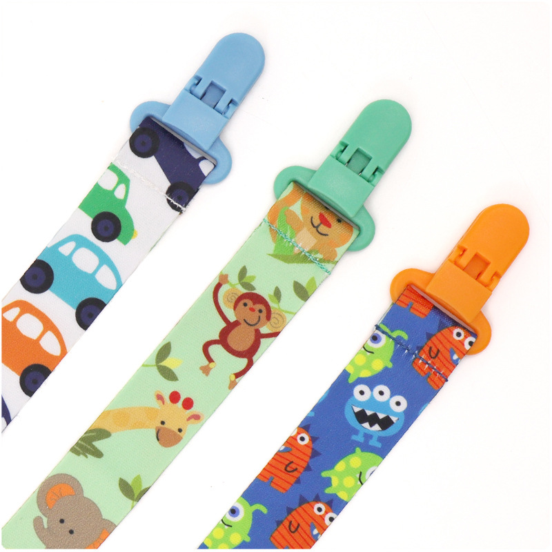 [แพค 3 ชิ้น] สายห้อยจุกหลอก สายหนีบคล้องจุกหลอก/ยางกัด ตัวหนีบจุกหลอก จุกนม Pacifier Clip (BPA-Free)(0 m+)