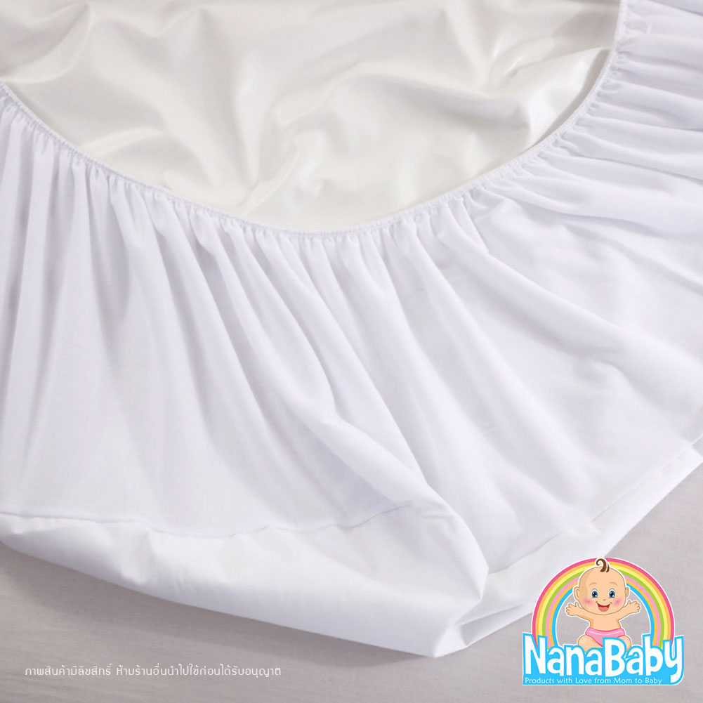 ผ้ารองที่นอนกันฉี่ Cotton เคลือบ TPU กันน้ำ 100% รุ่นเต็มเตียง (เก็บเงินปลายทางได้)