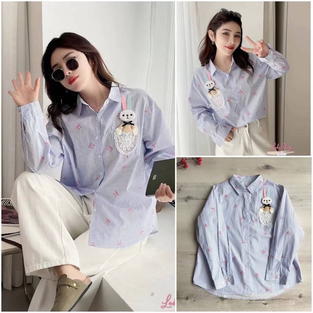 เสื้อญี่ปุ่นงานแท้นำเข้า ดีเทลงานปักน่ารัก แบบสวยสไตล์ญี่ปุ่น งานทรงฟรีไซส์ใส่ได้ตลอด : สินค้าคุณภาพ (พร้อมส่ง)