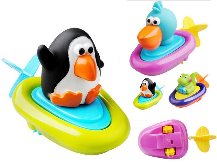 ของเล่นลอยน้ำ เรือน้อยแล่นชิว SASSY - Pull & Go Boat for Baby Bath Time Toys