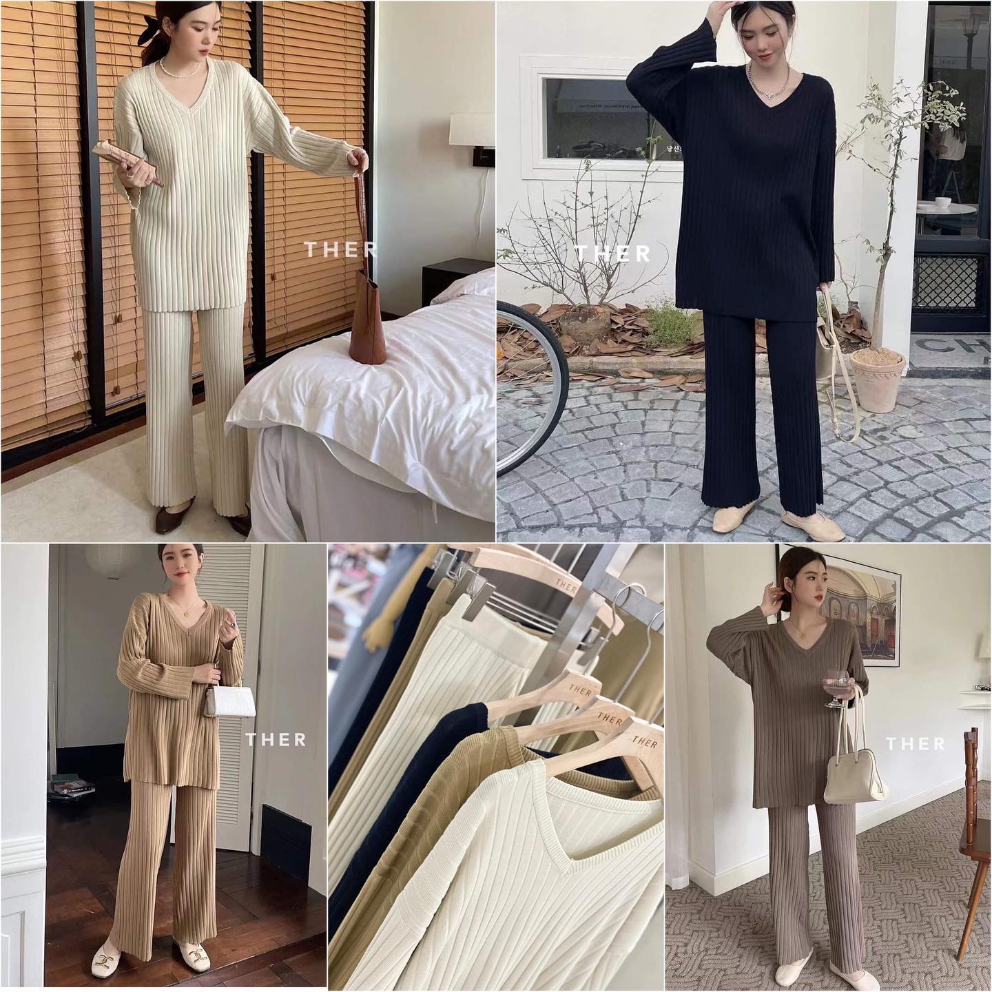 ชุดSet เสื้อไหมพรมคอวีแขนยาวมา พร้อมกางเกงขายาวเข้าชุด สวยมาก กผ้าเป็นงานไหมพรมร่องเนื้อดีใส่สบาย สามารถใส่แยกได้ด้วยน้า ใส่สบายใส่ ได้เรื่อยๆ . สินค้าคุณภาพ (พร้อมส่ง)