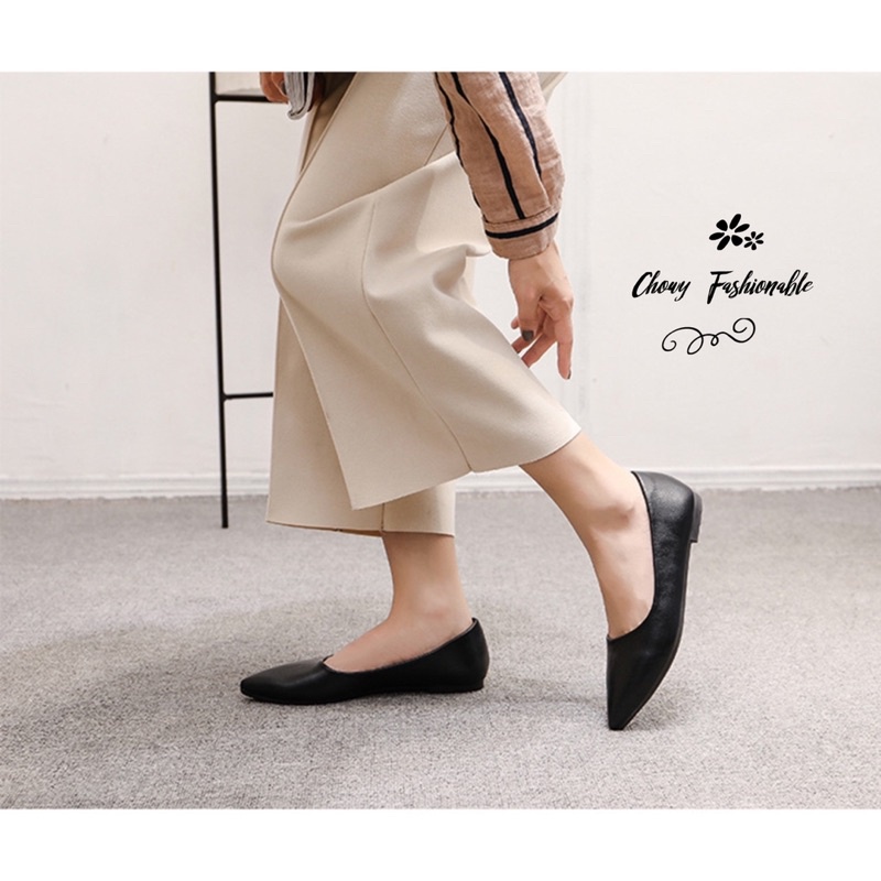 รองเท้าไซส์ใหญ่ 42 ส้นแบนไซส์ใหญ่ Flat Pointed KR1109