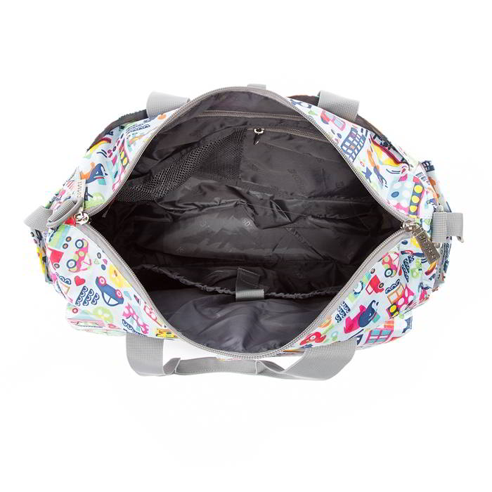 Ecosusi กระเป๋าคุณแม่ กระเป๋าสัมภาระคุณแม่ กระเป๋าแม่ลูกอ่อน แขวนรถเข็นเด็กได้ หิ้ว หรือสะพายไหล่ได้ (ลายสวนสนุก)