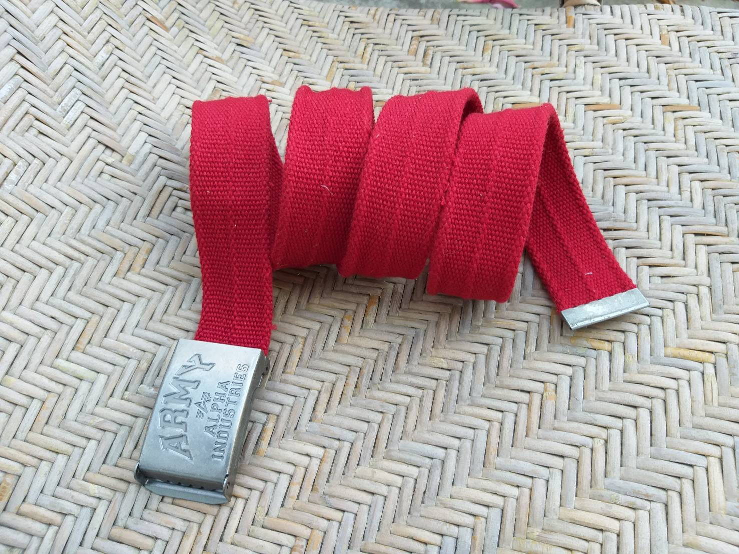 เข็มขัดด้ายถัก หัว ARMY โครตเท่