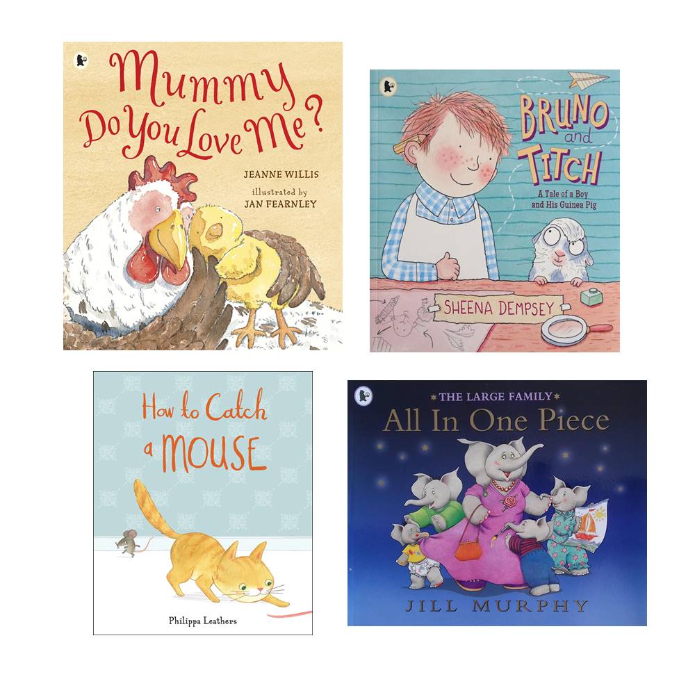 4 Heart Warming Picture Books from Walker : Mummy Do you love me? + Bruno and Titch + All in one piece + How to catch a mouse : เซตนิทานอบอุ่น 4 เล่ม : Jill Murphy , Jeanne Willis