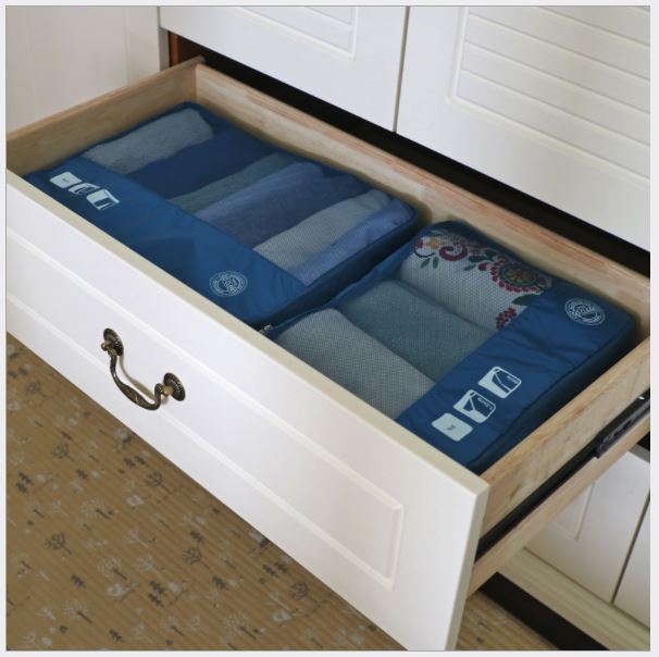 Botta Design กระเป๋าจัดระเบียบเดินทาง 7 ใบ ผลิตจากโพลีเอสเตอร์กันน้ำคุณภาพดี สำหรับจัดระเบียบเสื้อผ้า กางเกง ชุดชั้นใน กางเกงใน อุปกรณ์ไอที มี 6 สี