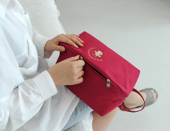 กระเป๋าใส่ชุดชั้นใน กางเกงชั้นใน ขนาดใหญ่พิเศษ แบ่งช่องสองด้าน ใส่ได้หลายตัว มี 4 สี 4 ลาย