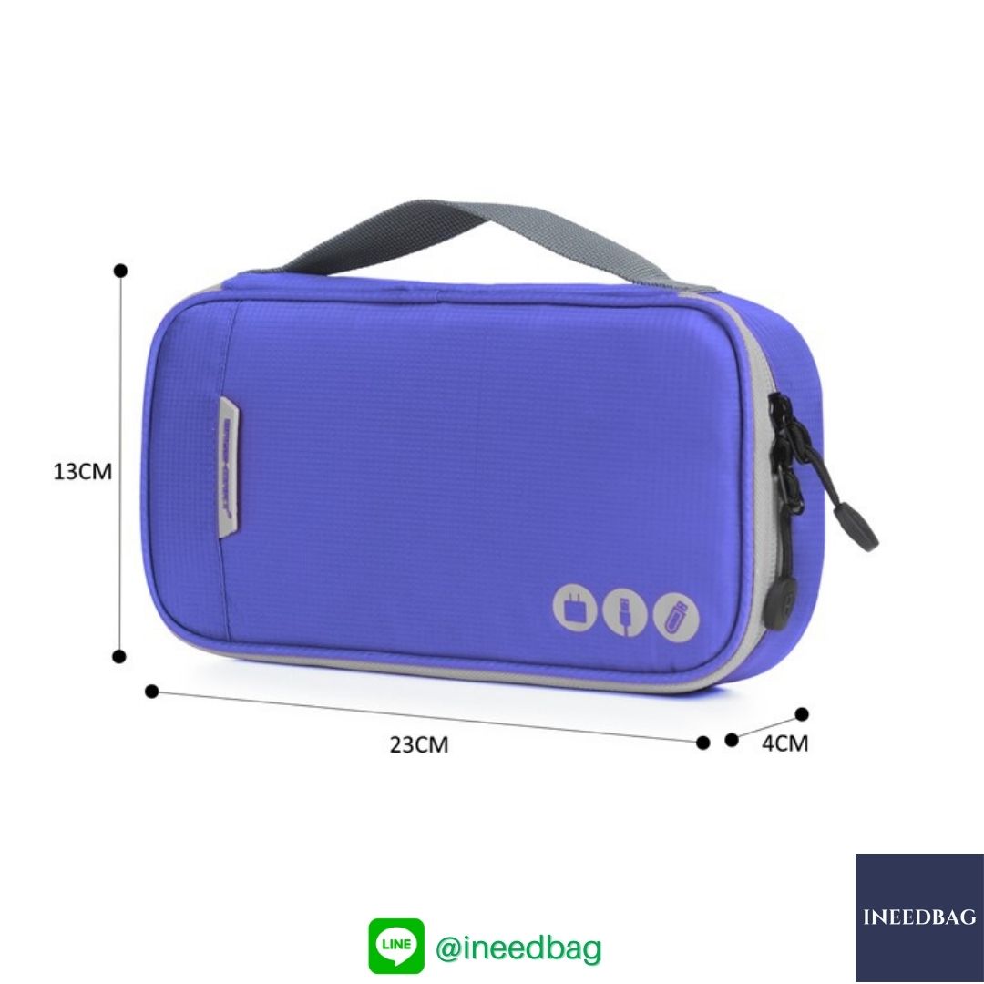ฺBagsmart กระเป๋าจัดระเบียบอิเล็กทรอนิกส์ กระเป๋าใส่สายชาร์จ กระเป๋าใส่ฮาร์ดดิสก์ กระเป๋าใส่อุปกรณ์ไอที มีสองชั้น ช่องเยอะพิเศษ มีหูหิ้วพกพาสะดวก (น้ำเงิน)