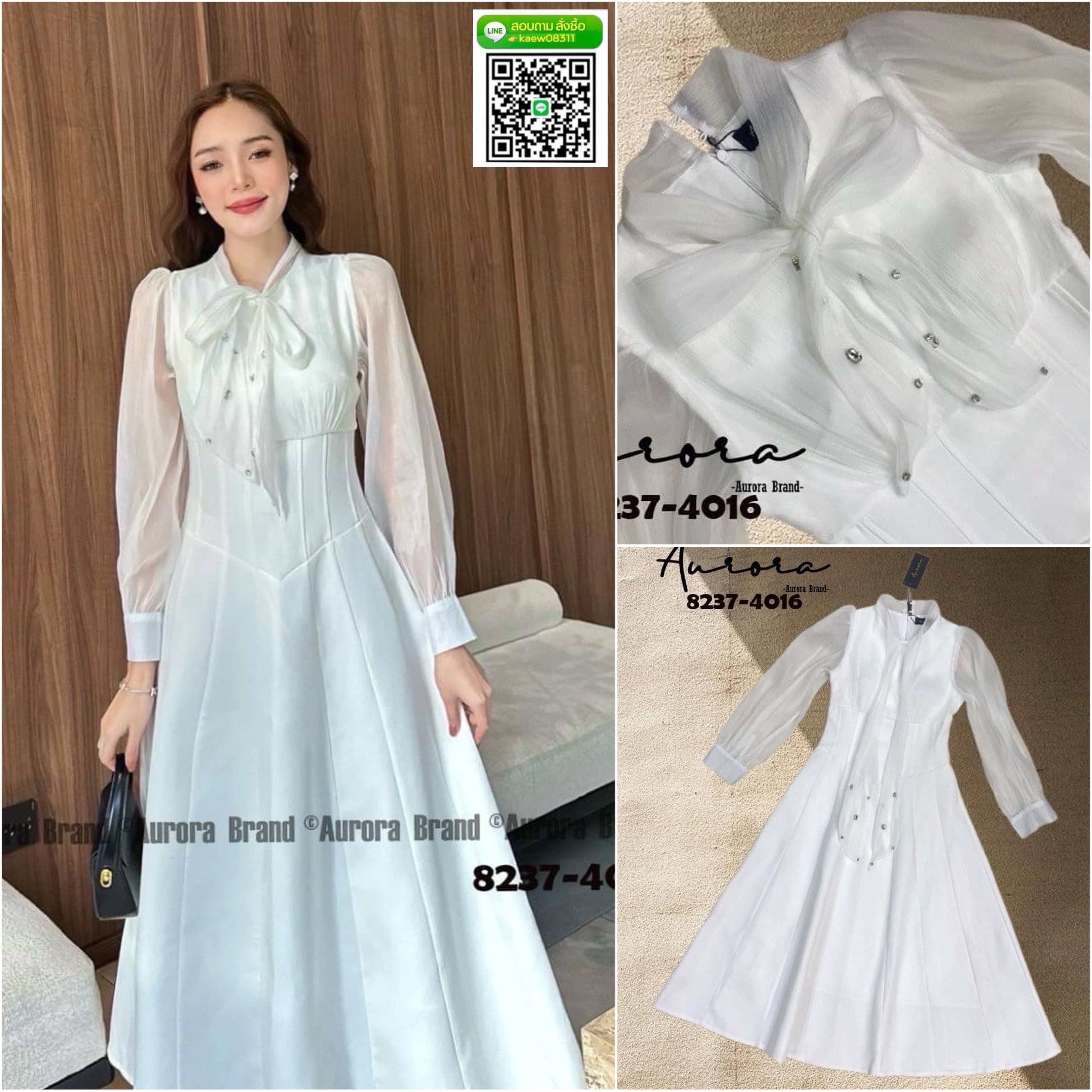 เดรสตัวยาว ผ้าดีม๊ากกงานส๊วย สวย สวยสไตล์คุณอนงค์ ผ้าหนานุ่มทุกการสัมผัส ด้านบนแต่งเป็นผ้าแก้วเนื้อนุ่มผ้าดีใส่ไม่คันไม่รุงรัง งานมีเทคเจอร์ในตัว ใส่สบาย : สินค้าคุณภาพ (พร้อมส่ง)