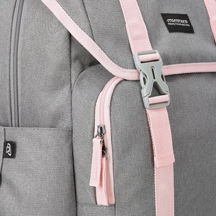 mommore กระเป๋าคุณแม่ กระเป๋าสัมภาระคุณแม่ กระเป๋าแม่ลูกอ่อน ใช้ได้ทั้งคุณแม่ และคุณพ่อ กันน้ำ ทนทาน พร้อมแผ่นรองเปลี่ยนผ้าอ้อม คุณภาพสูง คล้องรถเข็น เหมาะกับการเดินทางมาก (ฺฺPink)