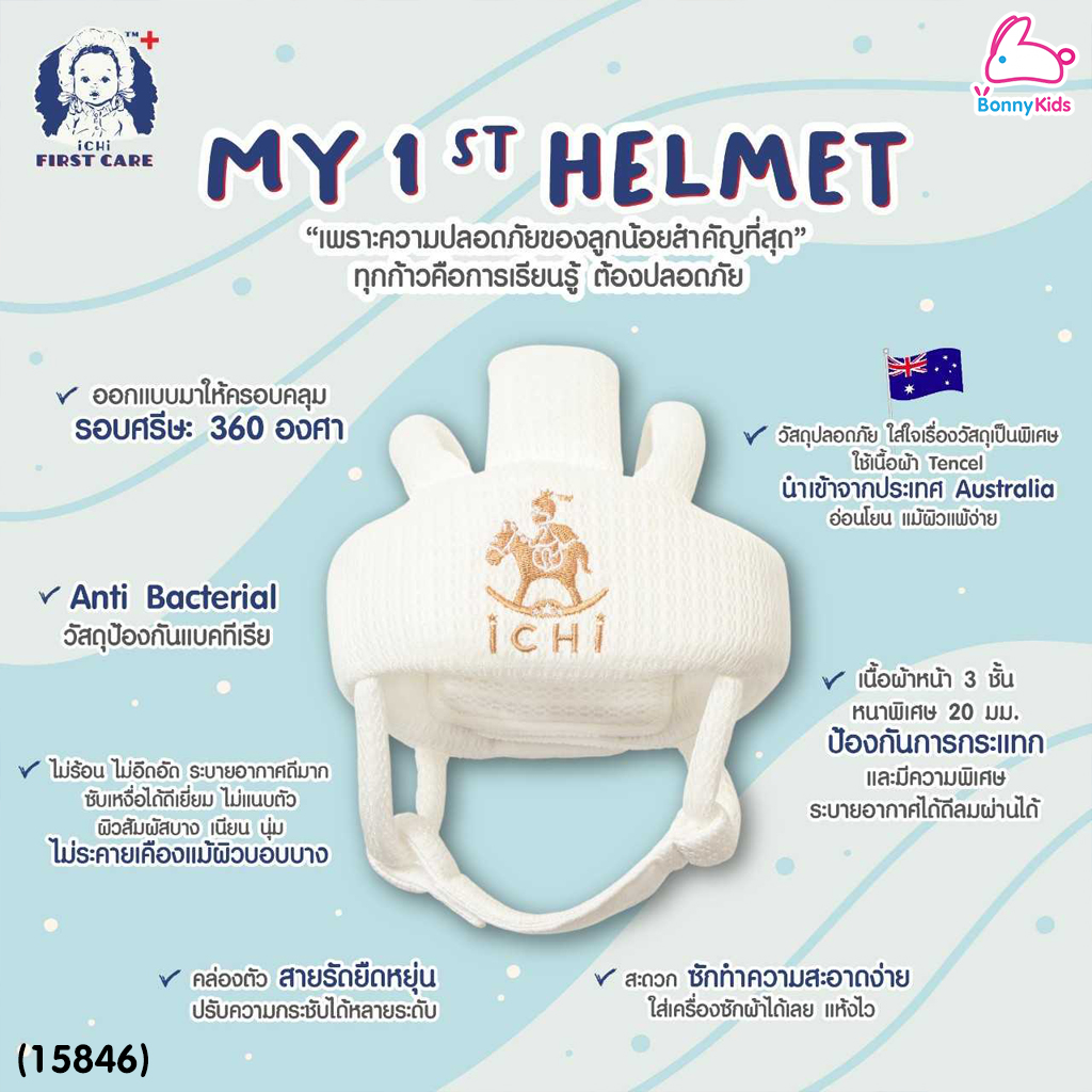 (15846) iCHi (อิชิ) My 1st Helmet หมวกกันกระแทกสำหรับเด็ก หมวกนิรภัยสำหรับเด็ก