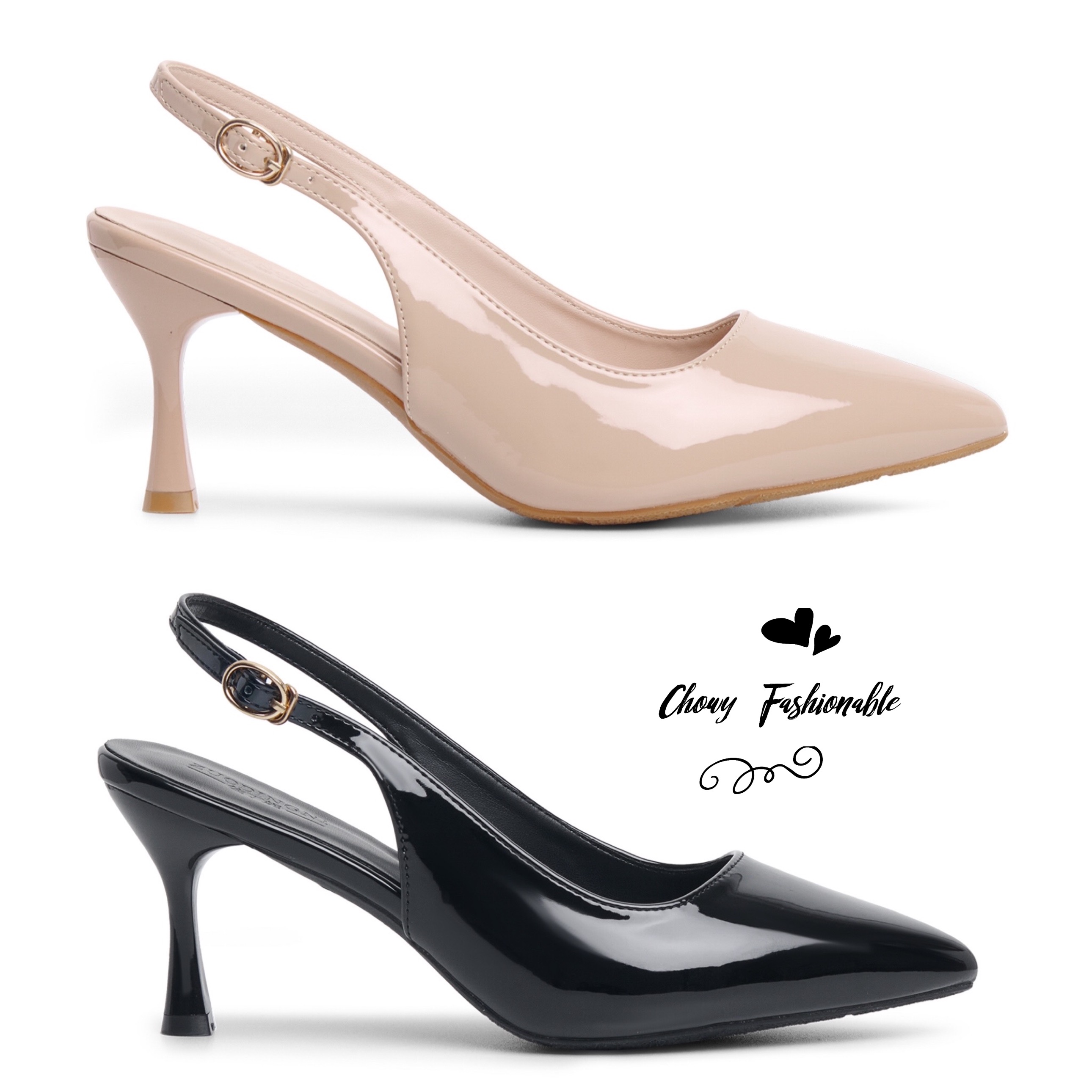 รองเท้าส้นสูงรัดส้น หัวแหลม ไซส์ใหญ่ 40-45 ส้นสูงไซส์ใหญ่ ส้นเตี้ยไซส์ใหญ่ หัวแหลมรัดส้น KR1237