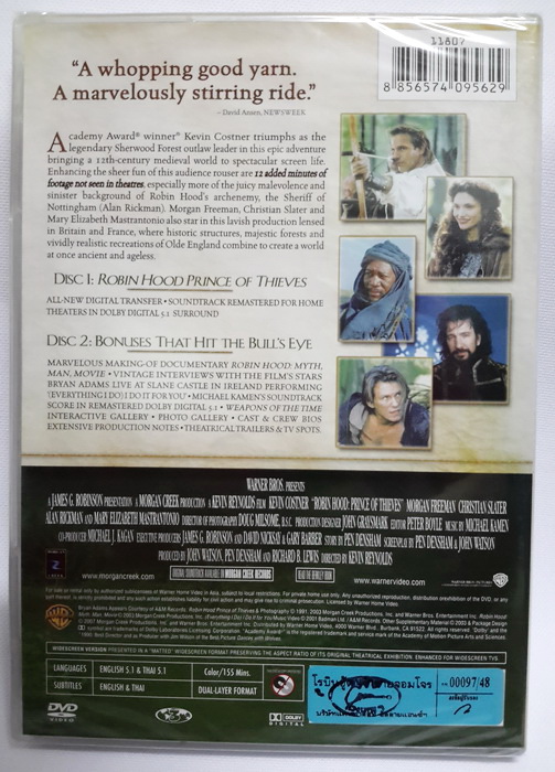 (DVD) Robin Hood: Prince of Thieves (1991) โรบินฮู้ด เจ้าชายจอมโจร (2 Discs) (มีพากย์ไทย)