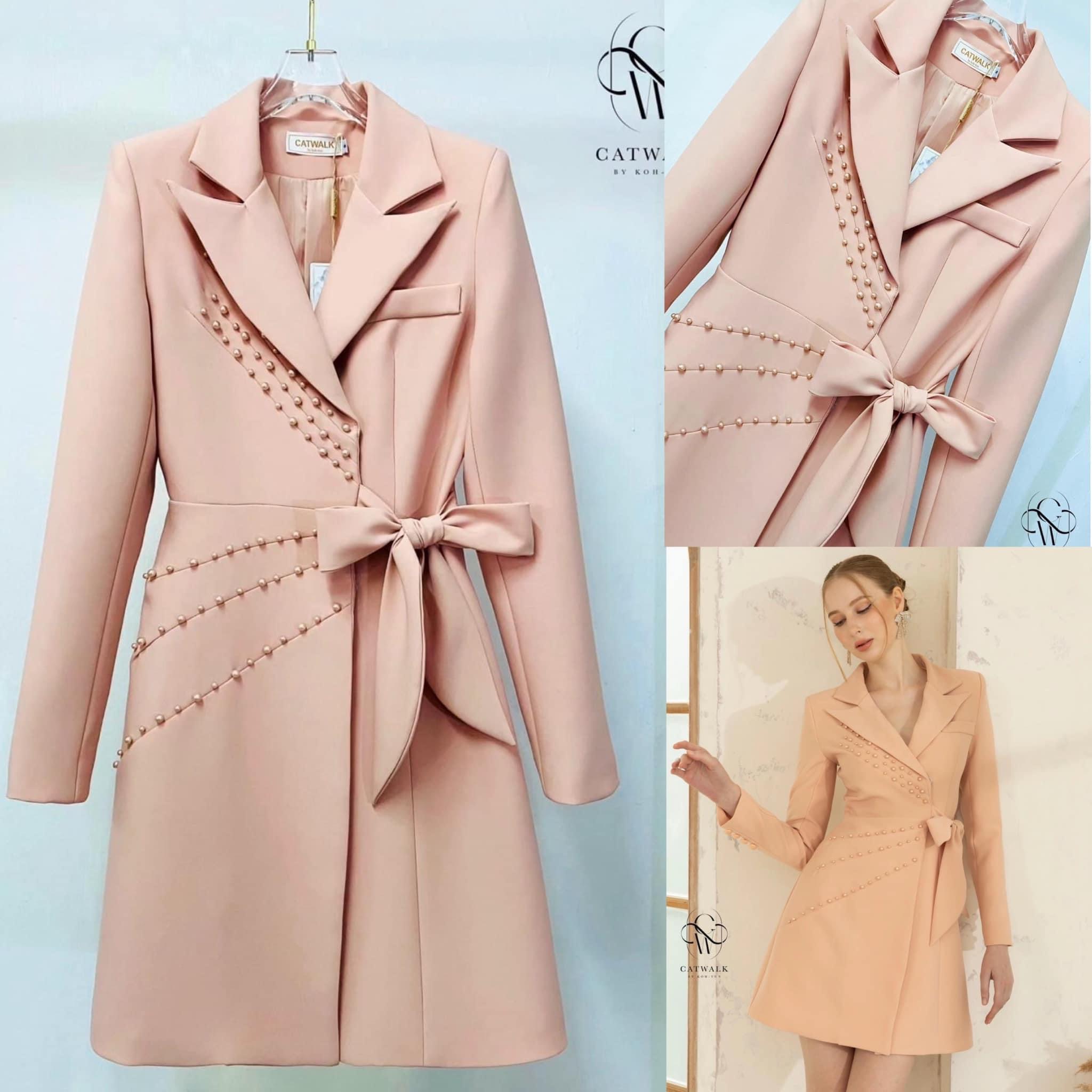 เดรสปกเทเล่อร์ ทรงเข้ารูป ป้ายหน้าแต่งมุก เนื้อผ้าเกรดเอ เนื้อนุ่มใส่สบาย : สินค้าคุณภาพ (พร้อมส่ง)